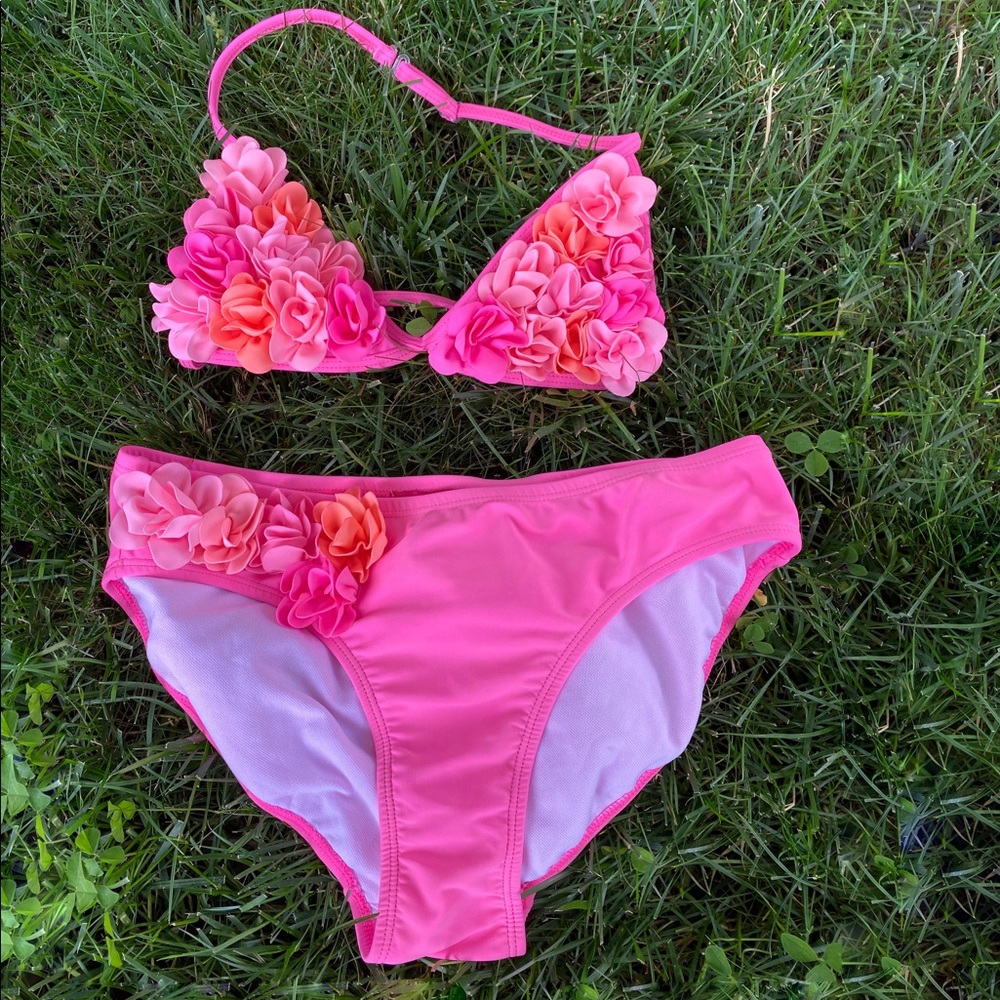 Kate Mack Girls’ Pink Paradise Bikini
